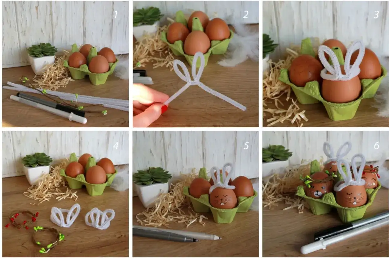Dekoracje wielkanocne DIY - pomysły z papieru, jajek i gałązek